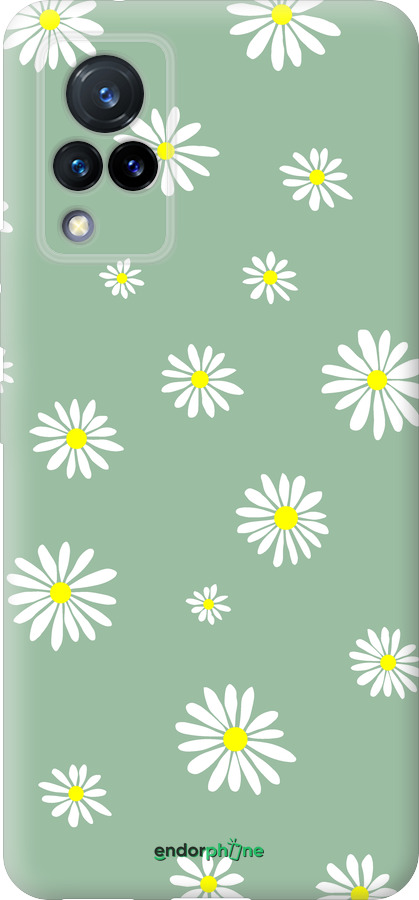 Силиконовый чехол Ромашки v4 для Vivo V21 - 5603u-2368 изображение 