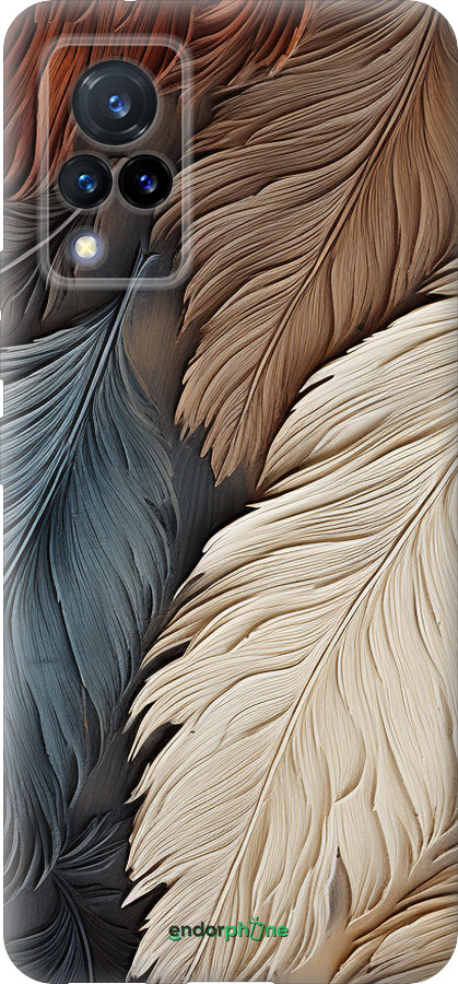 Силиконовый чехол Листья в стиле бохо для Vivo V21 - 5643u-2368 изображение 