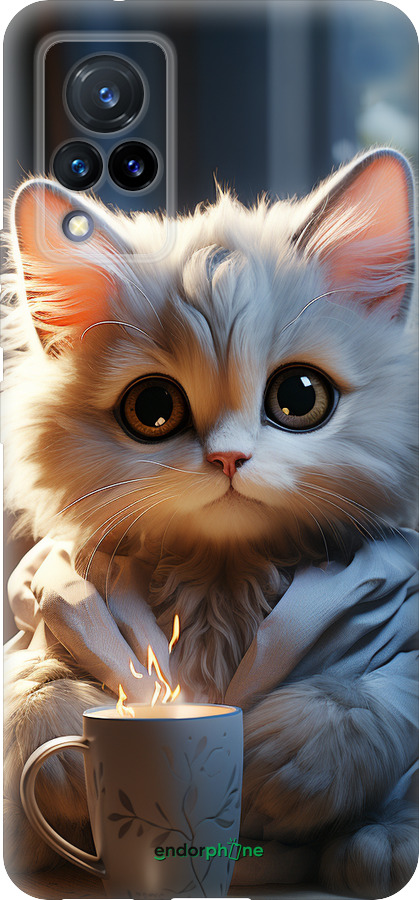 Силиконовый чехол White cat для Vivo V21 - 5646u-2368 изображение 