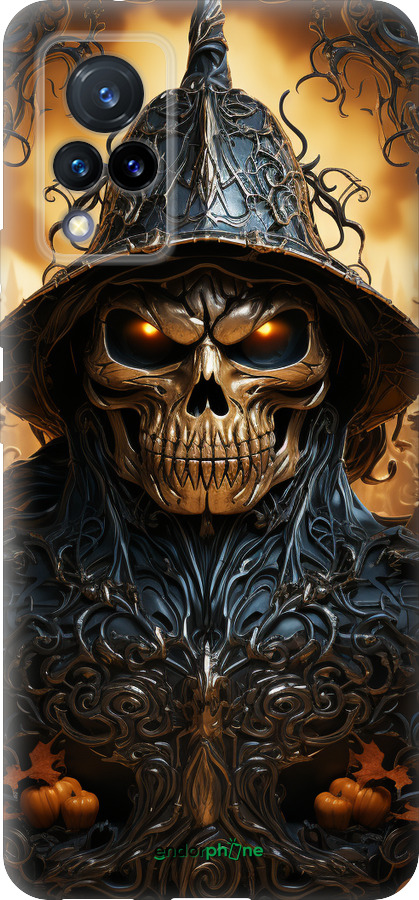 Силиконовый чехол Череп 2 для Vivo V21 - 5652u-2368 изображение 