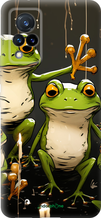 Силиконовый чехол Жабки 2 для Vivo V21 - 5657u-2368 изображение 