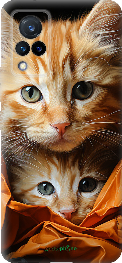 Силиконовый чехол Котики 2 для Vivo V21 - 5664u-2368 изображение 