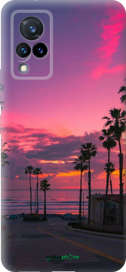 Силиконовый чехол Пальмы для Vivo V21 - 5873u-2368 изображение 