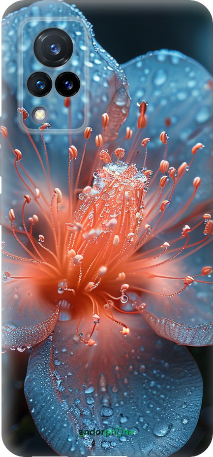 Силиконовый чехол Роса на цветке для Vivo V21 - 6039u-2368 изображение 