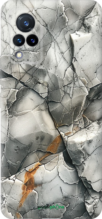 Силиконовый чехол Серый мрамор для Vivo V21 - 6041u-2368 изображение 