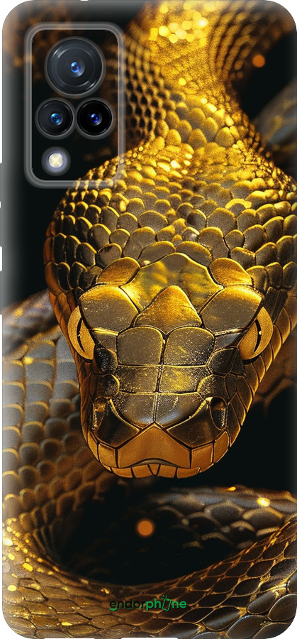 Силиконовый чехол Golden snake для Vivo V21 - 6072u-2368 изображение 