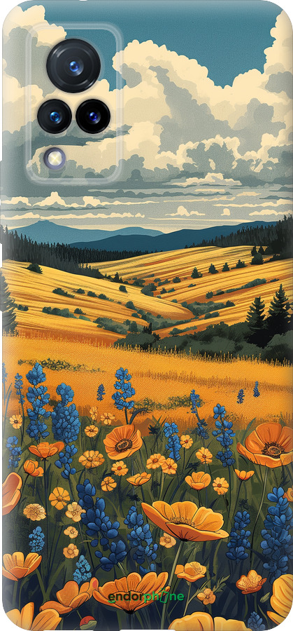 Силиконовый чехол Украинское поле для Vivo V21 - 6082u-2368 изображение 