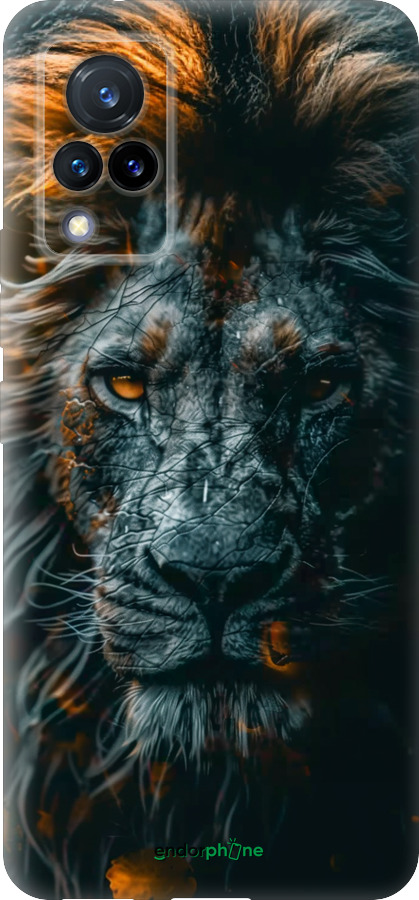 Силиконовый чехол Лев в сумерках для Vivo V21 - 6154u-2368 изображение 