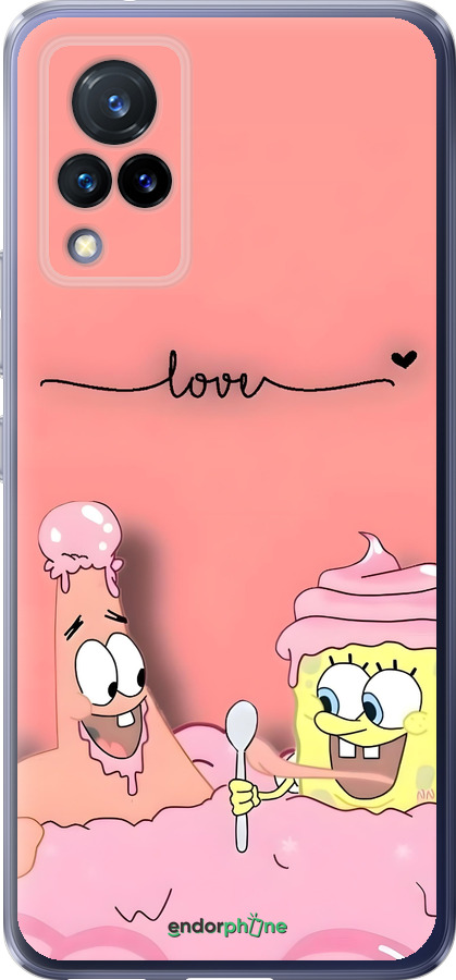 Силиконовый чехол Спанч Боб для Vivo V21 - 6282u-2368 изображение 