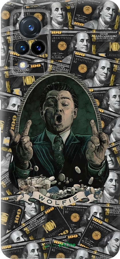 Силиконовый чехол Волк с валл стрит для Vivo V21 - 6287u-2368 изображение 