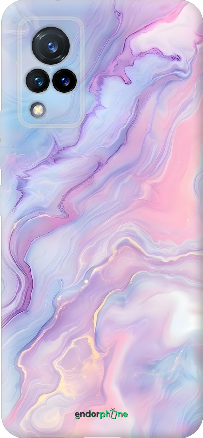 Силиконовый чехол Нежный мрамор для Vivo V21 - 6310u-2368 изображение 