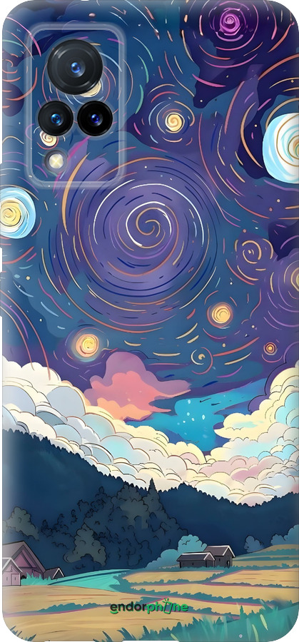 Силиконовый чехол Креативный арт для Vivo V21 - 6322u-2368 изображение 