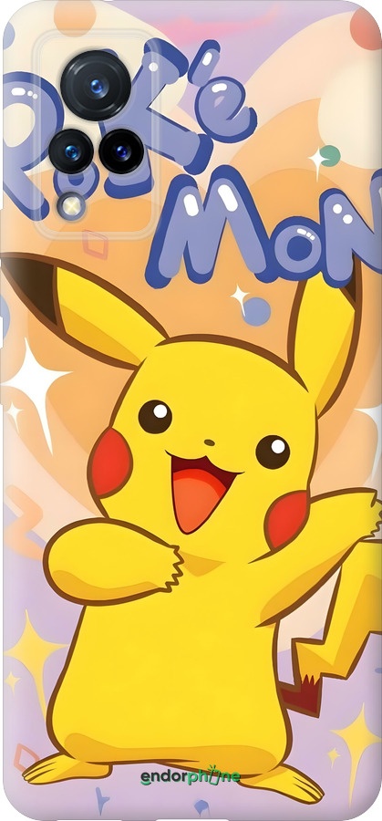 Силиконовый чехол Пикачу для Vivo V21 - 6383u-2368 изображение 