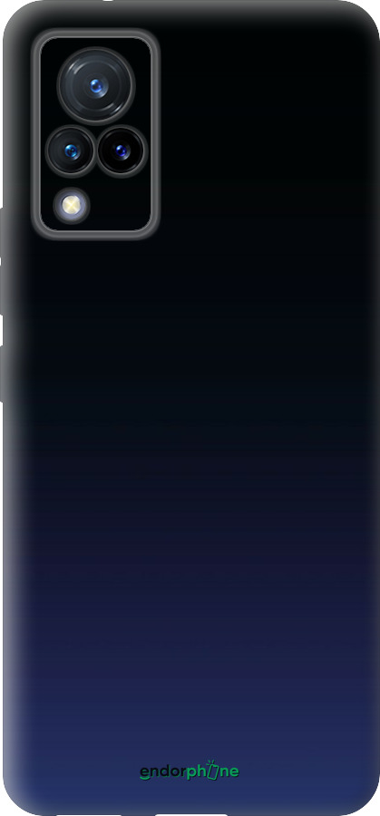 Силиконовый чехол Градиент в тёмно - синем стиле для Vivo V21 - 6542u-2368 изображение 