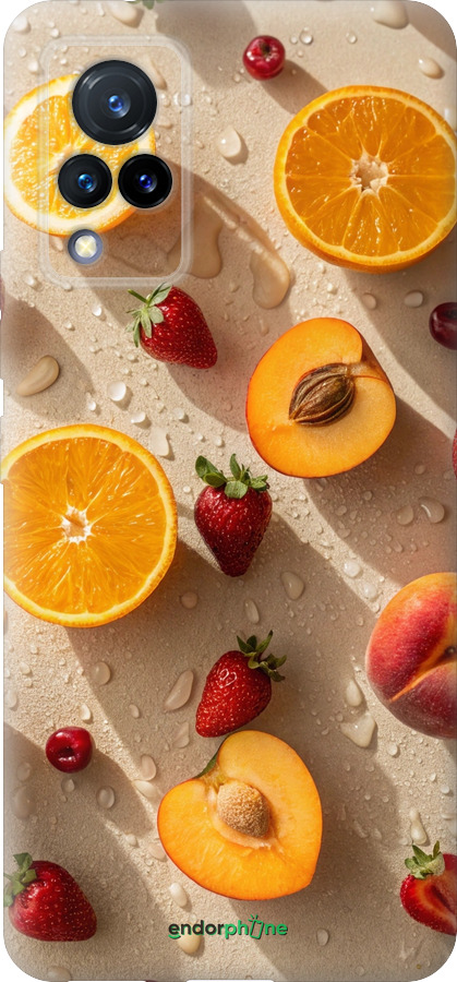 Силиконовый чехол Фрукты 3 для Vivo V21 - 6703u-2368 изображение 