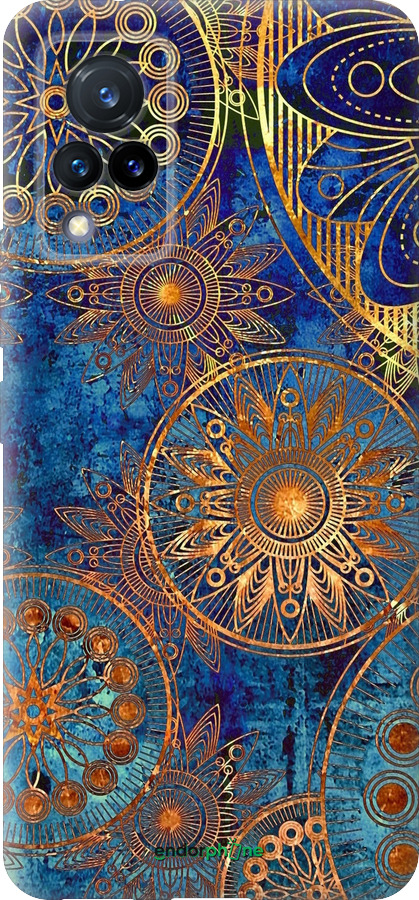 Силіконовий чехол Золотий візерунок для Vivo V21 - 678u-2368 изображение 