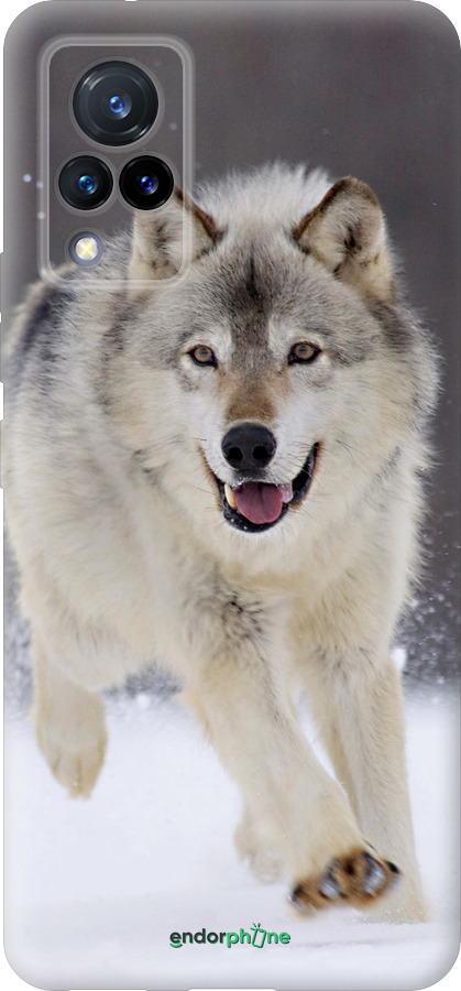 Силиконовый чехол Бегущий волк для Vivo V21 - 826u-2368 изображение 