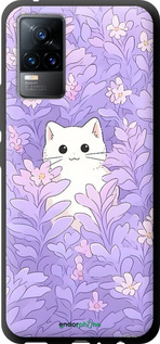 TPU чехол Котик в цветах для Vivo V21E - 6390b-2375 изображение 