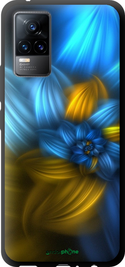 

TPU чорний чохол "Візерунок 46" для Vivo V21E, Синій
