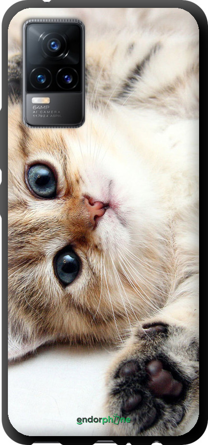 TPU чехол Котик для Vivo V21E - 6024b-2375 изображение 