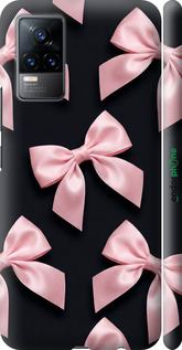 3D пластиковый матовый чехол Coquette Ribbons Dark Coquette для Vivo V21E - 6767m-2375 изображение 