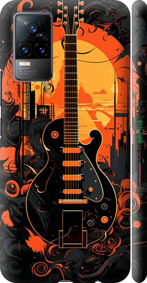 3D пластиковий матовий чехол Гитара для Vivo V21E - 5957m-2375 изображение 