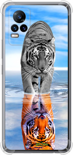 Силикон с усиленными углами чехол Тигр для Vivo V21E - 6016sp-2375 изображение 