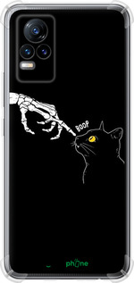 Силикон с усиленными углами чехол Кошка для Vivo V21E - 6505sp-2375 изображение 