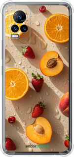 Силикон с усиленными углами чехол Фрукты 3 для Vivo V21E - 6703sp-2375 изображение 