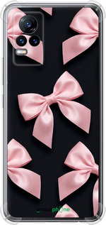Силикон с усиленными углами чехол Coquette Ribbons Dark Coquette для Vivo V21E - 6767sp-2375 изображение 