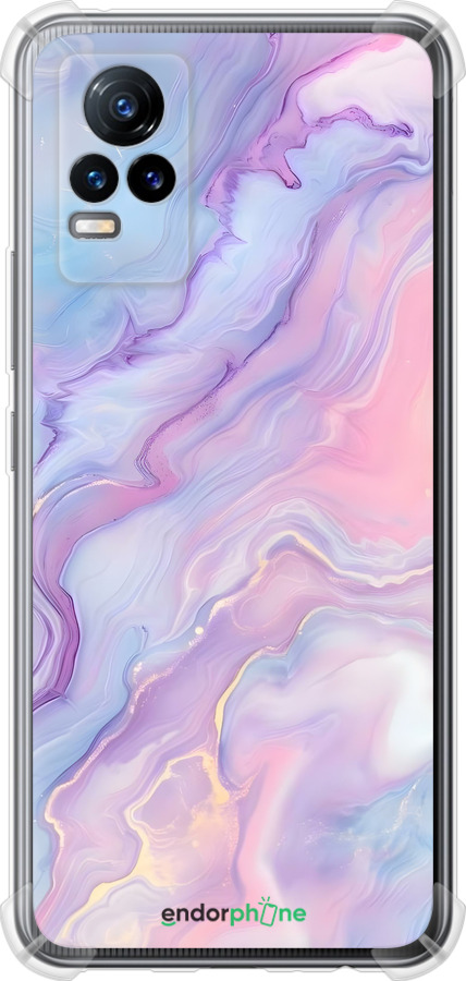 Силикон с усиленными углами чехол Нежный мрамор для Vivo V21E - 6310sp-2375 изображение 