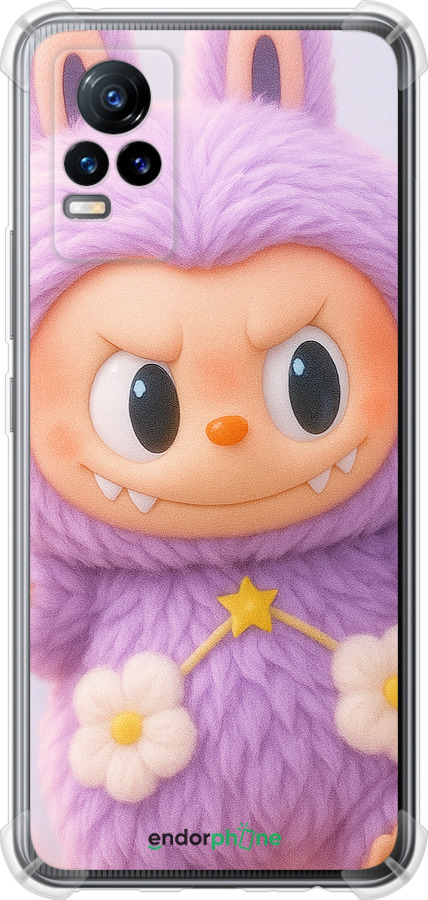 Силикон с усиленными углами чехол Лабубу для Vivo V21E - 6708sp-2375 изображение 