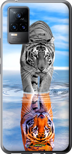 Силиконовый чехол Тигр для Vivo V21E - 6016u-2375 изображение 