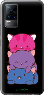 Силіконовий чехол Милі котятка для Vivo V21E - 6518u-2375 изображение 