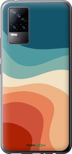 Силиконовый чехол В стиле ретро с волнами для Vivo V21E - 6531u-2375 изображение 