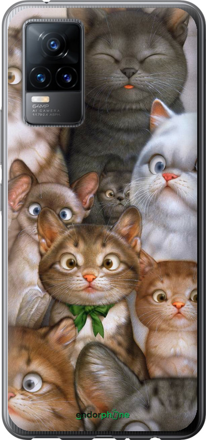 

Силіконовий чохол "Коти" для Vivo V21E