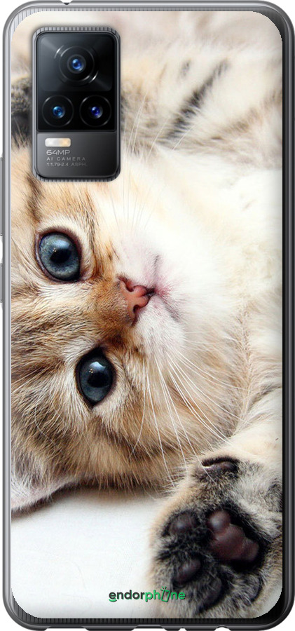 Силиконовый чехол Котик для Vivo V21E - 6024u-2375 изображение 