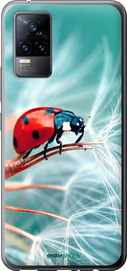 Силиконовый чехол Божья коровка для Vivo V21E - 6049u-2375 изображение 