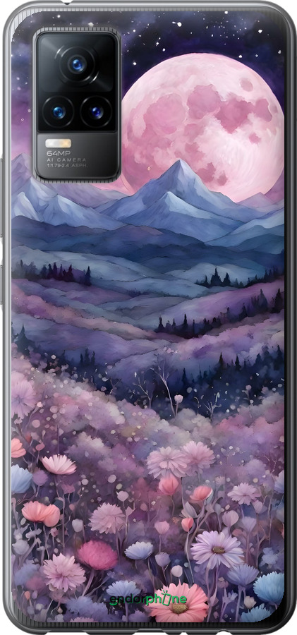 Силіконовий чехол Ніч місяць арт для Vivo V21E - 6319u-2375 изображение 
