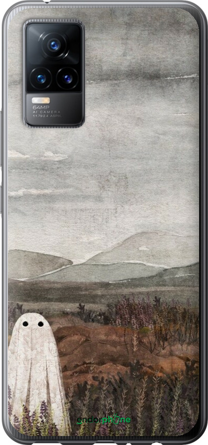 Силіконовий чехол Самотій привид на фоні гір для Vivo V21E - 6486u-2375 изображение 