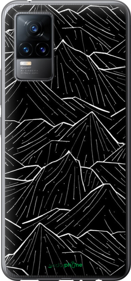 Силіконовий чехол Із зображенням Темних гір для Vivo V21E - 6489u-2375 изображение 