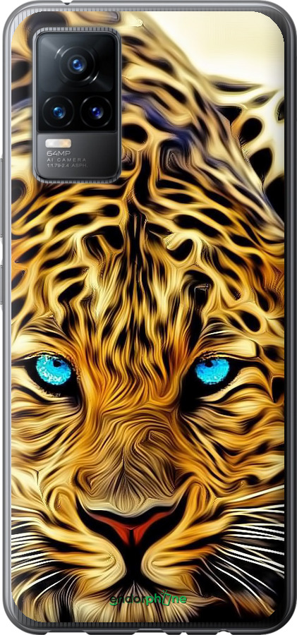 Силиконовый чехол Леопард для Vivo V21E - 6611u-2375 изображение 