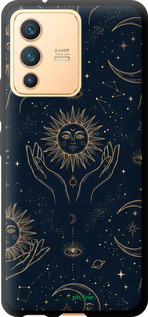 TPU чехол Celestial Harmony: Sun & Moon Gold Mystic Pattern для Vivo V23 - 6778b-2642 изображение 