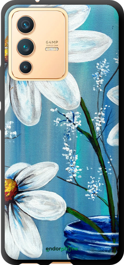 TPU чехол Красиві арт-ромашки для Vivo V23 - 4031b-2642 изображение 