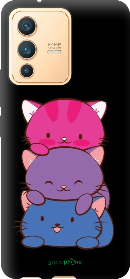 TPU чехол Милые кошки для Vivo V23 - 6518b-2642 изображение 
