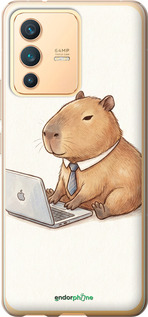 Силіконовий чехол Funny Capybara CEO Working для Vivo V23 - 6777u-2642 изображение 