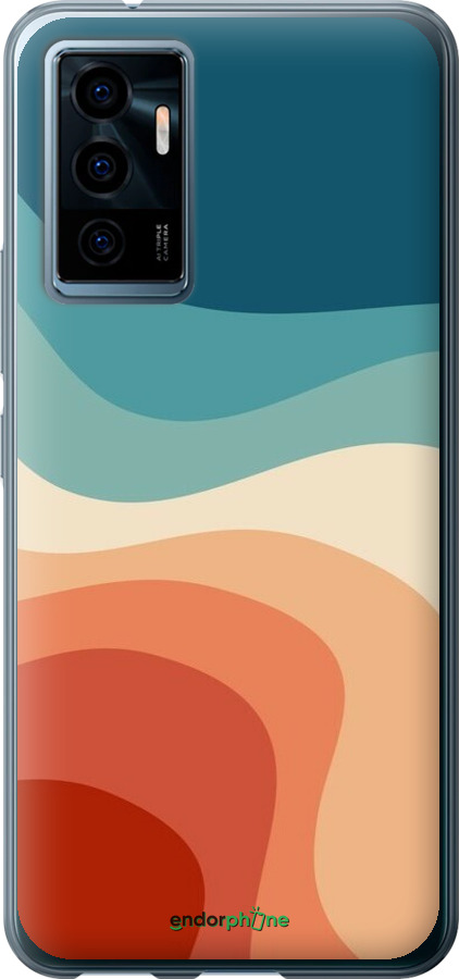 Силиконовый чехол В стиле ретро с волнами для Vivo V23e - 6531u-2641 изображение 