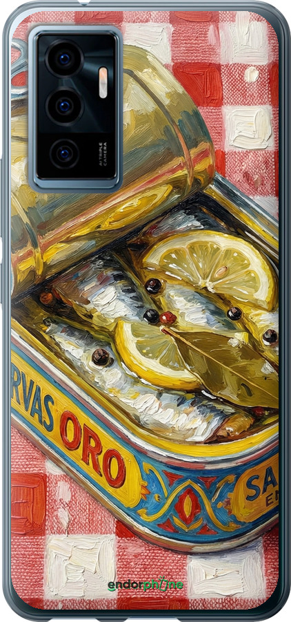 Силиконовый чехол Vintage Sardine Tin Phone для Vivo V23e - 6772u-2641 изображение 