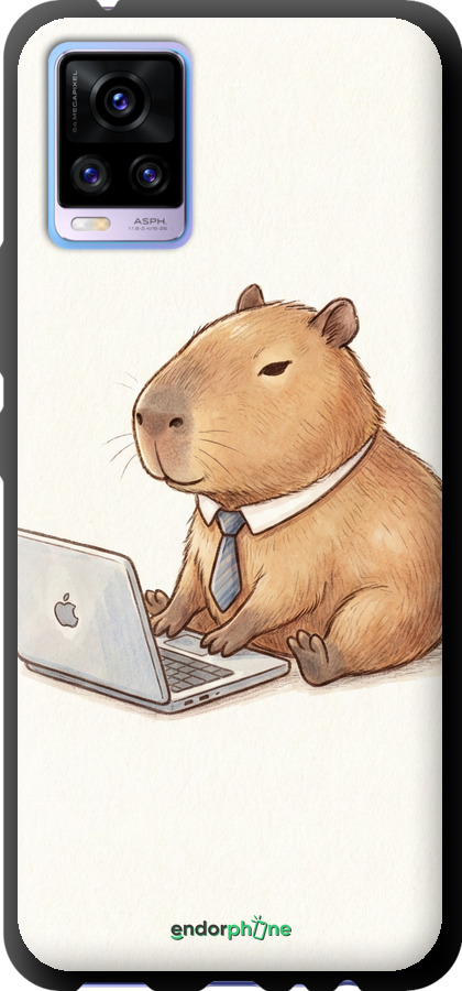 TPU чехол Funny Capybara CEO Working для Vivo V20 - 6777b-2127 изображение 