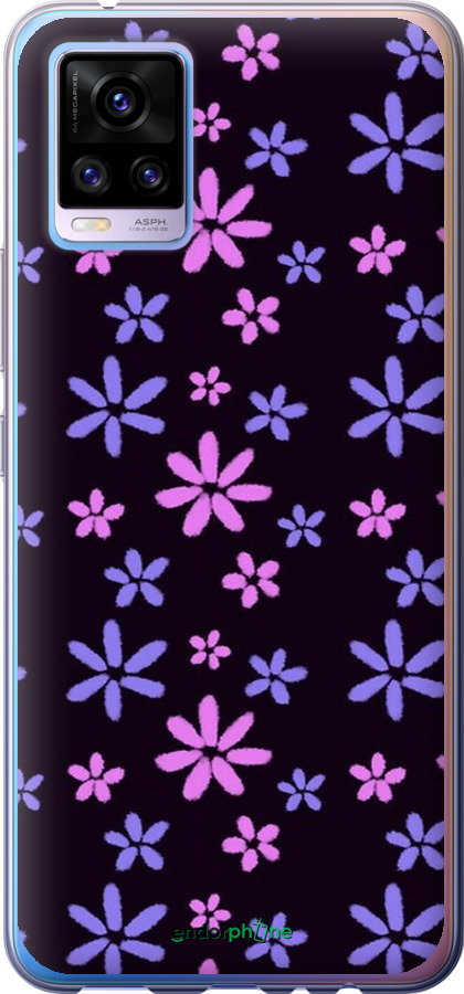 2D пластиковий чехол з квітами для Vivo V20 - 6258t-2127 изображение 